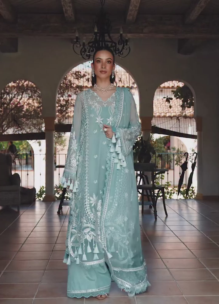 Lumiere by Saira Rizwan Unstitched Embroidered Bamber Chiffon 3 Piece Suit SR26ULF Iris SRL26-08 - Festive Collection