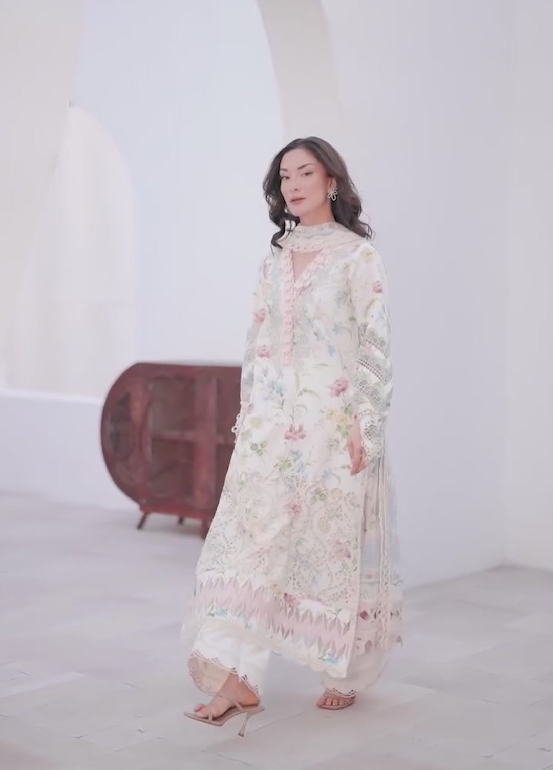 Summer Dream by Manara Unstitched Embroidered Lawn 3 Piece Suit MN26USDL White Gaura -07 - Casual Collection