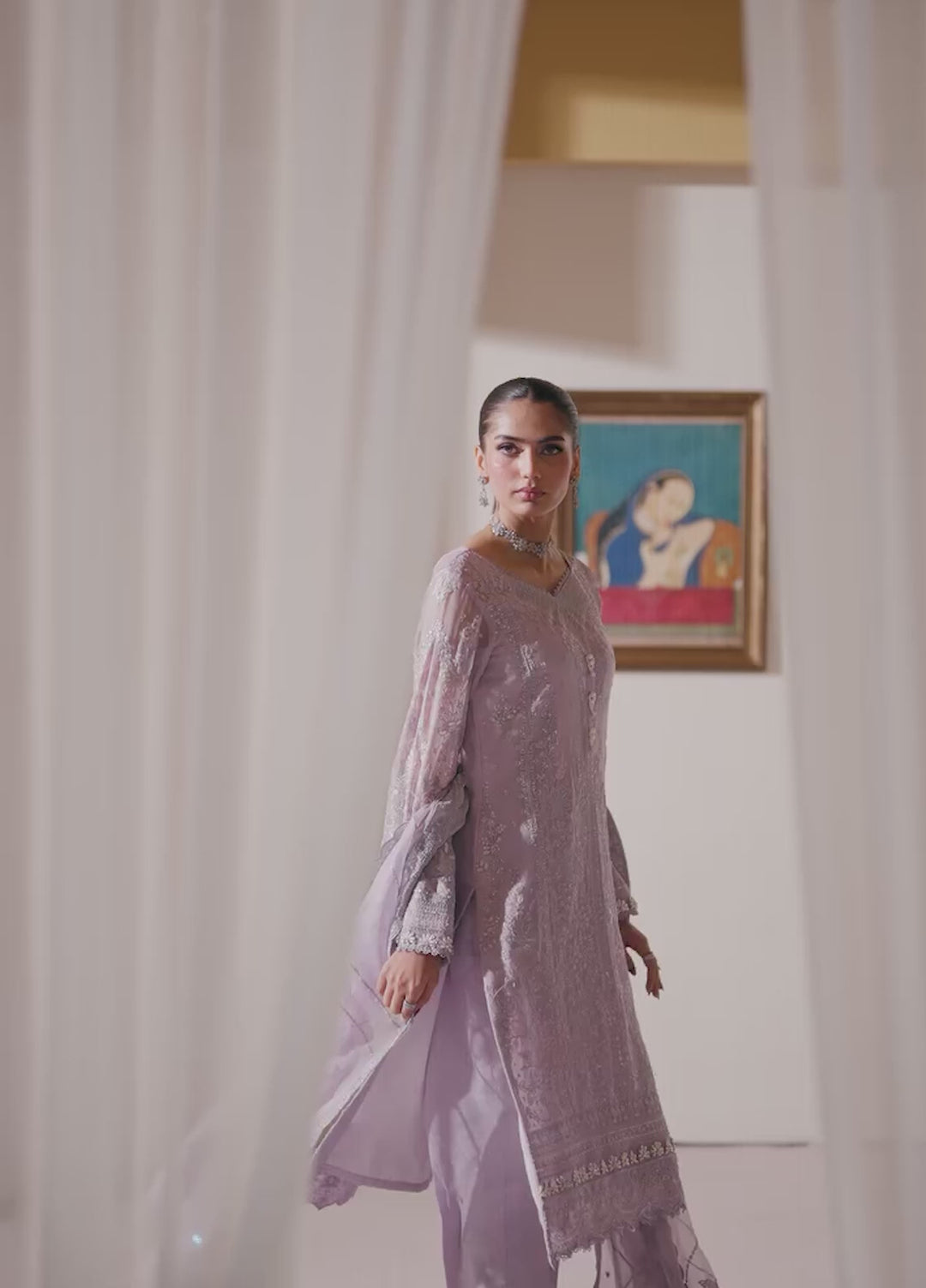 Ayla by Gulaal Unstitched Embroidered Luxury Chiffon 3 Piece Suit GL26ACF D-41 ELIA - Festive Collection