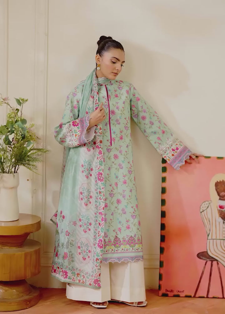 Nissa by RajBari Unstitched Printed Lawn 3 Piece Suit RB26ULN D-09 - Casual Collection