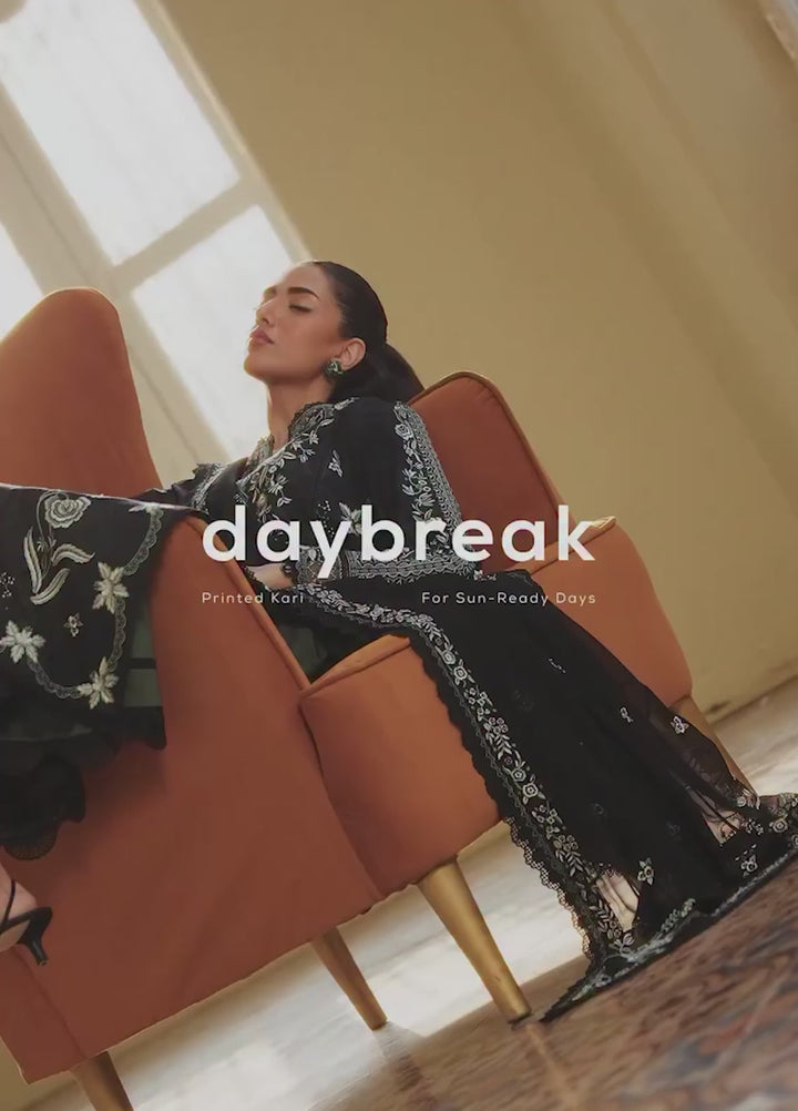 Daybreak by Afrozeh Unstitched Printkari Embroidered Lawn 3 Piece Suit AF26UDB D-7 CLOUDVEIL - Summer Collection