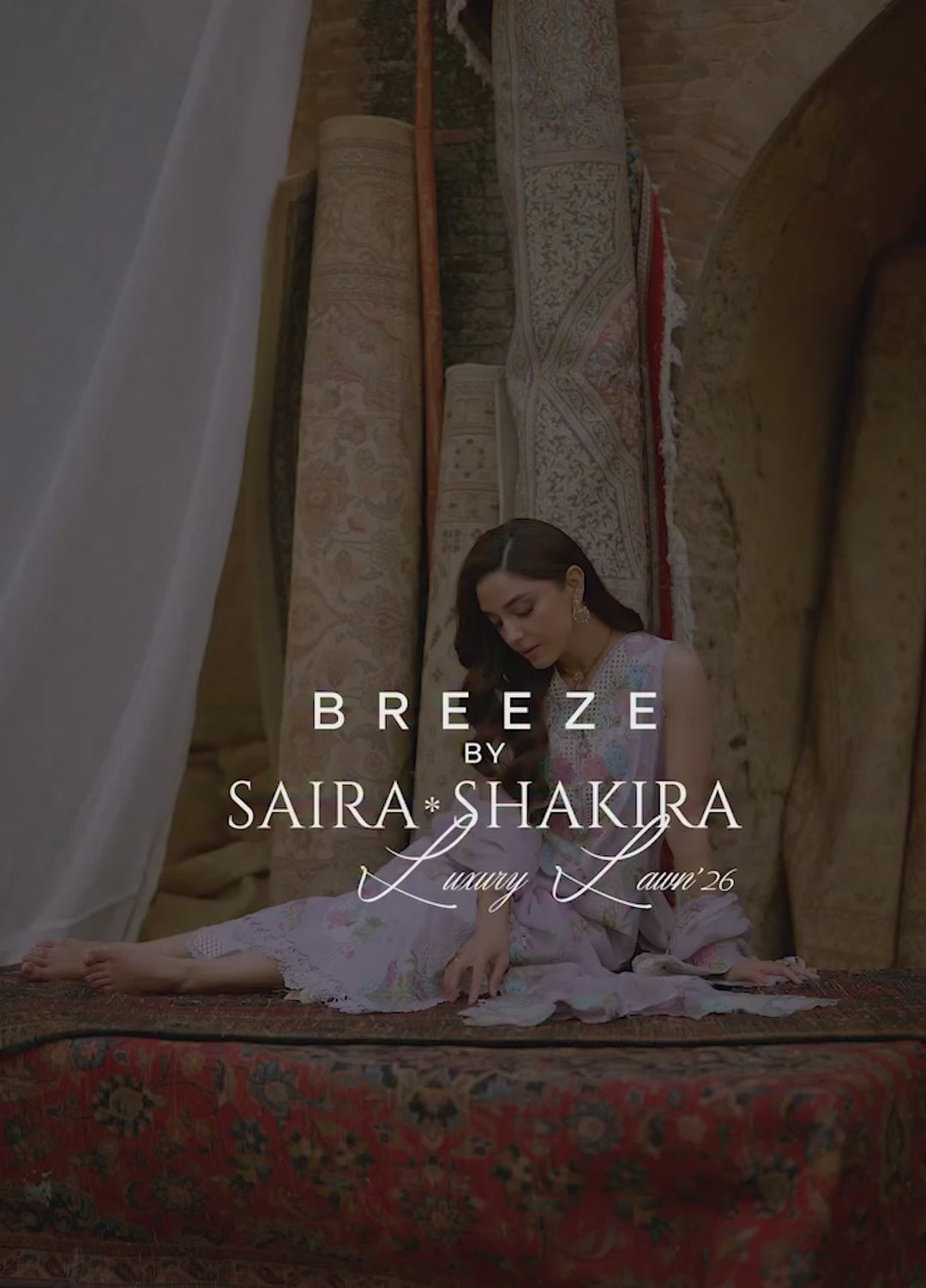 Saira Shakira Unstitched Embroidered Lawn 3 Piece Suit SSR26ULE SS-006B - Eid Collection