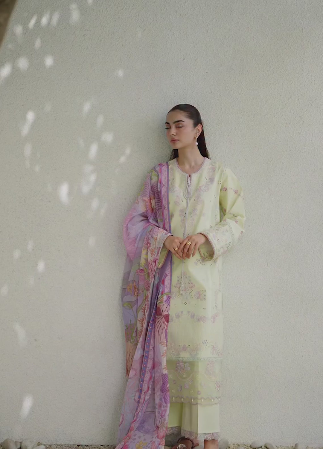 Eclat Premium by Seran Unstitched Embroidered Lawn 3 Piece Suit SN26ULE Solinea D-06 - Summer Collection