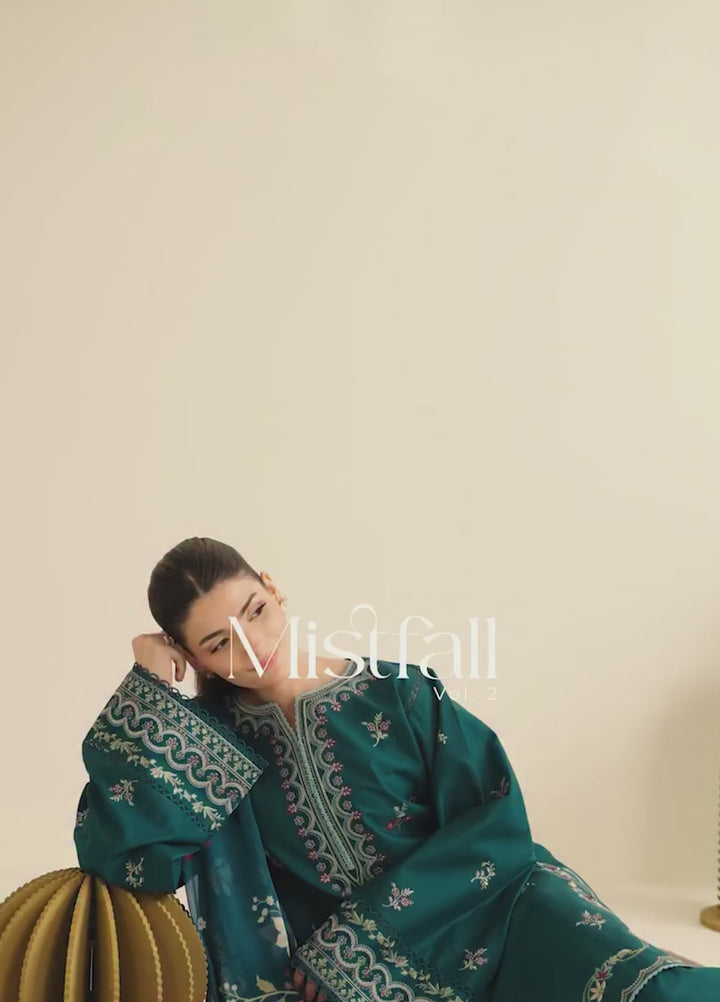 Mistfall by Panache Apparel RTW Embroidered Cotton 3 Piece Suit lunea Eid Collection