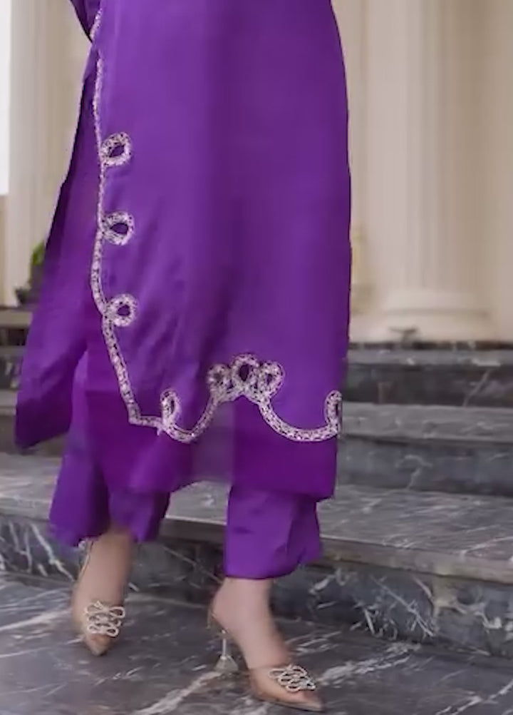 Jasmine by Fajr Khan Women Hand work 3 Piece Suit Bela - Festive Collection