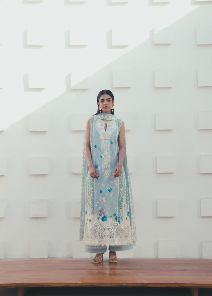 Sunspell by Afrozeh Unstitched Embroidered Lawn 3 Piece Suit AF26USL ROSYRA ZWU-0120-3PO - Festive Collection