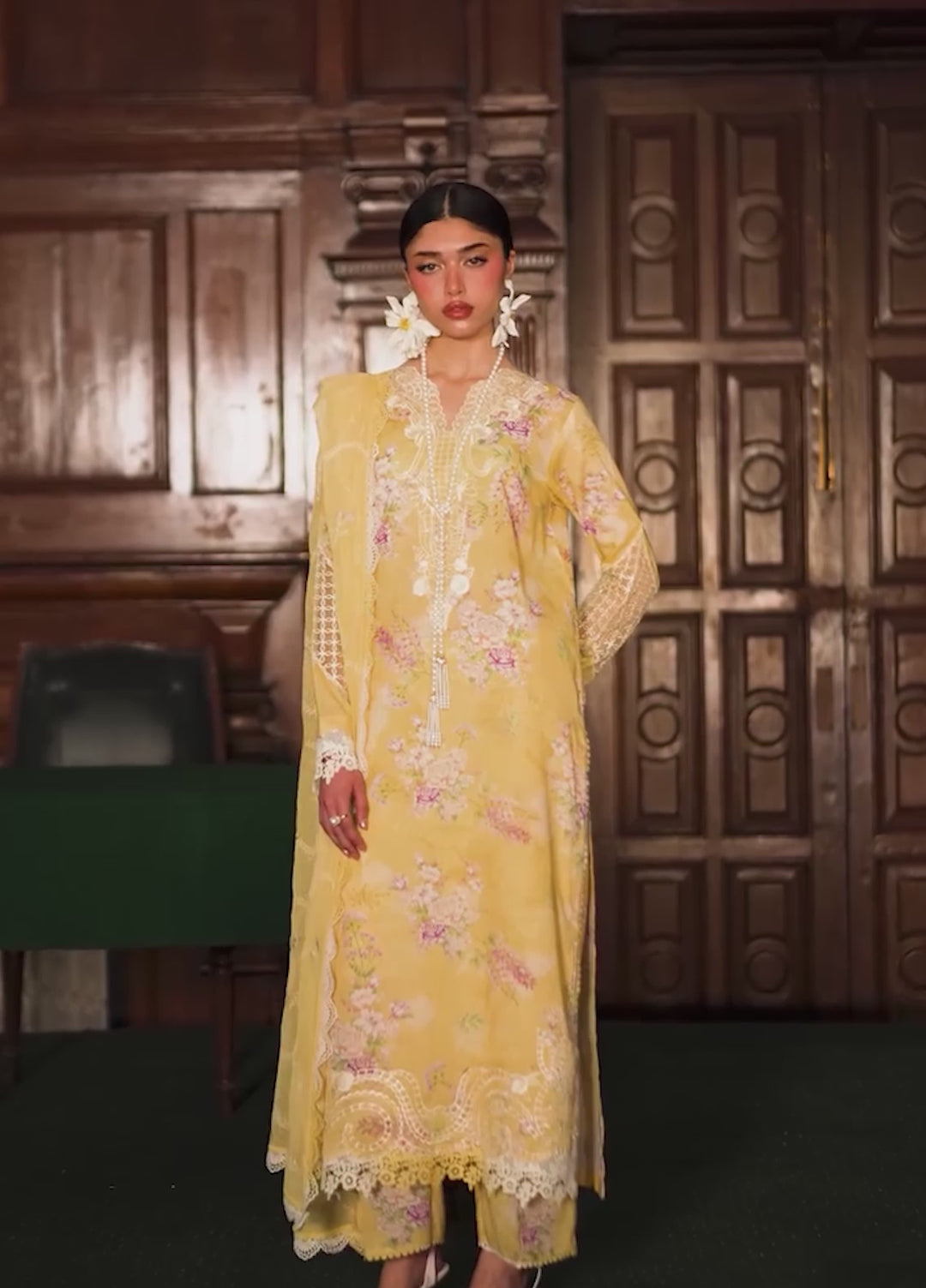 Maya by Nureh Unstitched Embroidered Luxury Lawn 3 Piece Suit NU26ULM NS-168 - Summer Collection