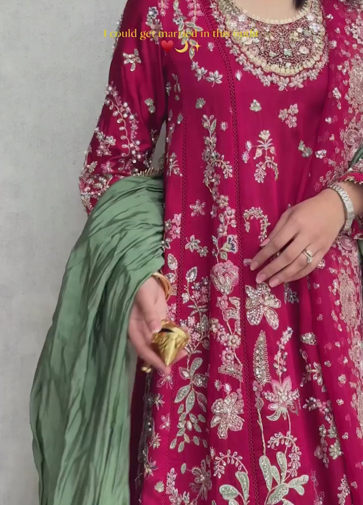 Freeshia by Suffuse Unstitched Shesha Silk Embroidered Suits 3 Piece SSY26UF AFSANAE - Wedding Collection