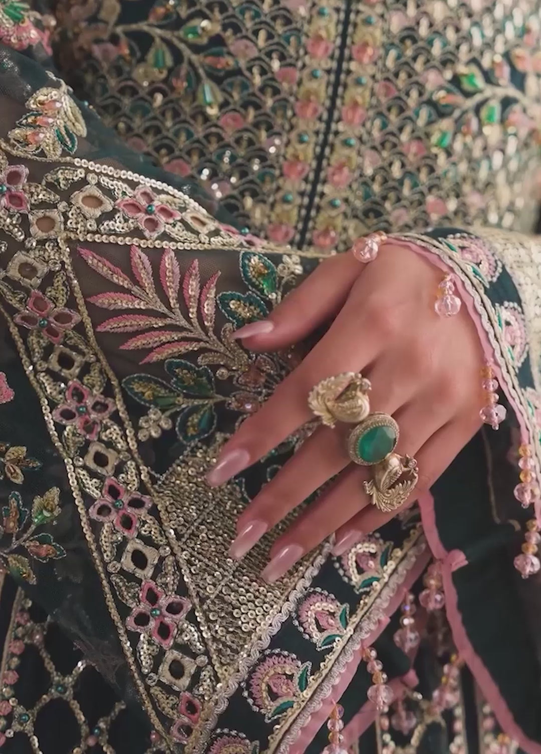 Naqash e Naaz by Waresha 3 Piece Hand work Net WB-02 NAQSH - Formals Collection