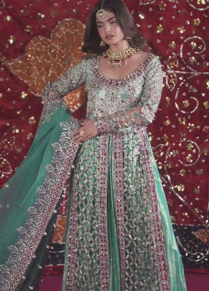 Jhil Mil by Maria Osama Khan Embroidered Tissue Suits Unstitched 3 Piece MOK25JM Chamkeli - Wedding Collection