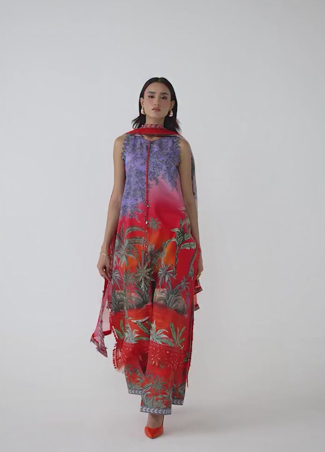 M Prints by Maria B Unstitched Printed Lawn 3 Piece Suit MB26UMP D-07 B - Summer Collection