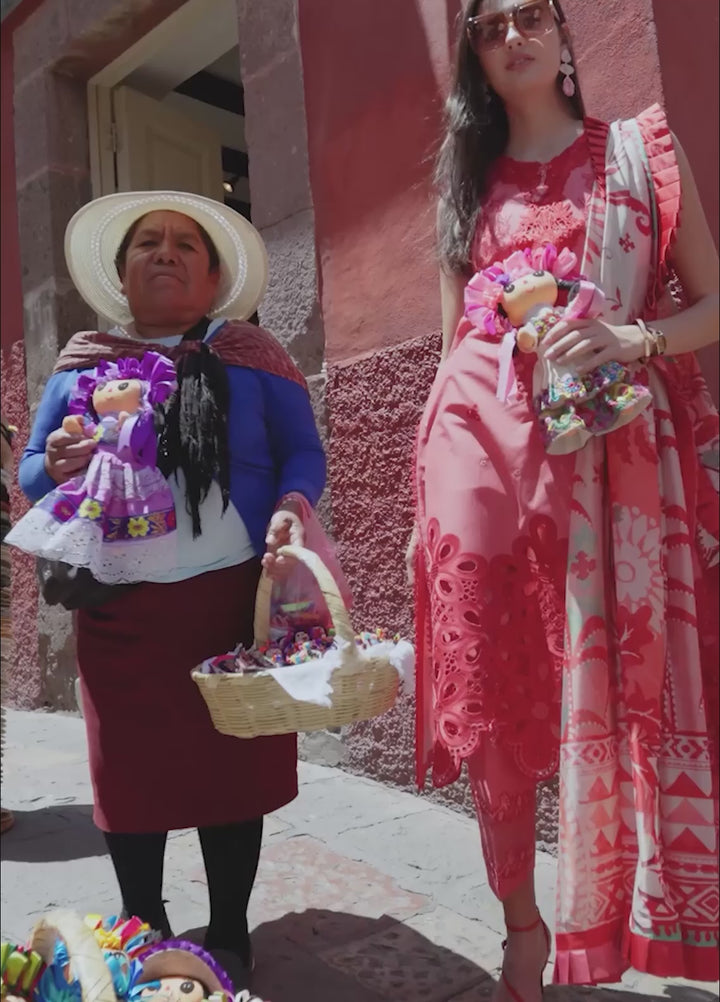 Hemline Odyssey by Mushq Unstitched Embroidered Lawn 3 Piece Suit MU26UHO HUNSS250409 MARTA - Summer Collection