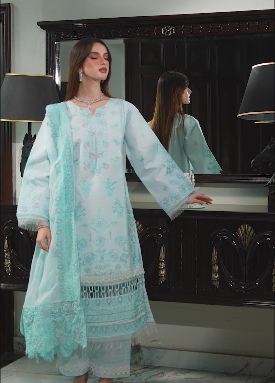 Aria By Meerak RTW Embroidered Lawn 3 Piece Suit Evren Festive Collection