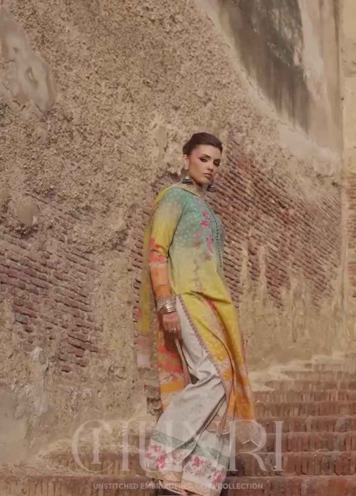 Chunri by Charizma Unstitched Embroidered Lawn 3 Piece Suit CHR26UCL CHN6-03 - Summer Collection