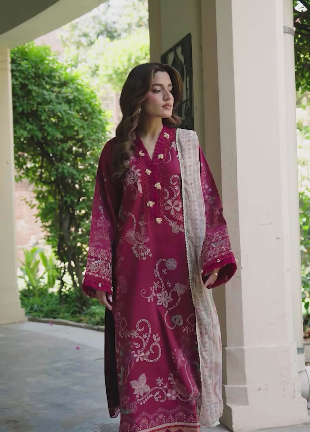 Odyssey by Florent Unstitched Embroidered Lawn 3 Piece Suit FL26UOL FZ-6A - Eid Collection