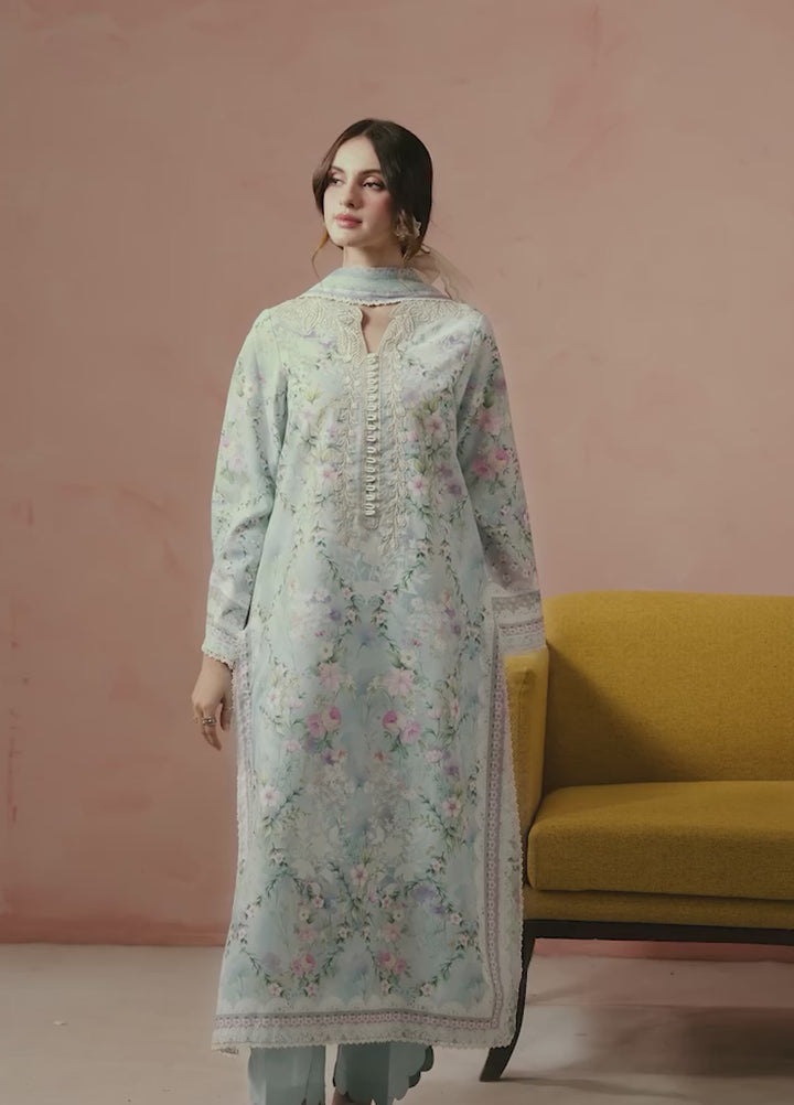 Summer Diary by Neeshay Unstitched Printed Lawn 3 Piece Suit NSH26SD Whispering Iris - Casual Collection
