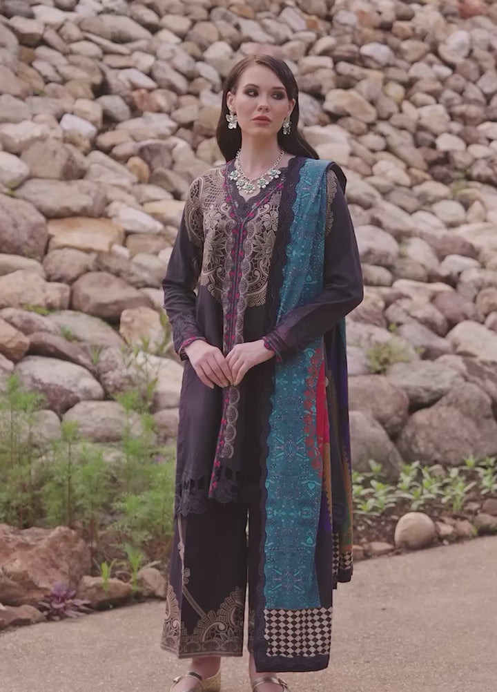 Combination by Charizma Unstitched Embroidered Linen 3 Piece Suit CHRUCL CCW7-13 - Casual Collection