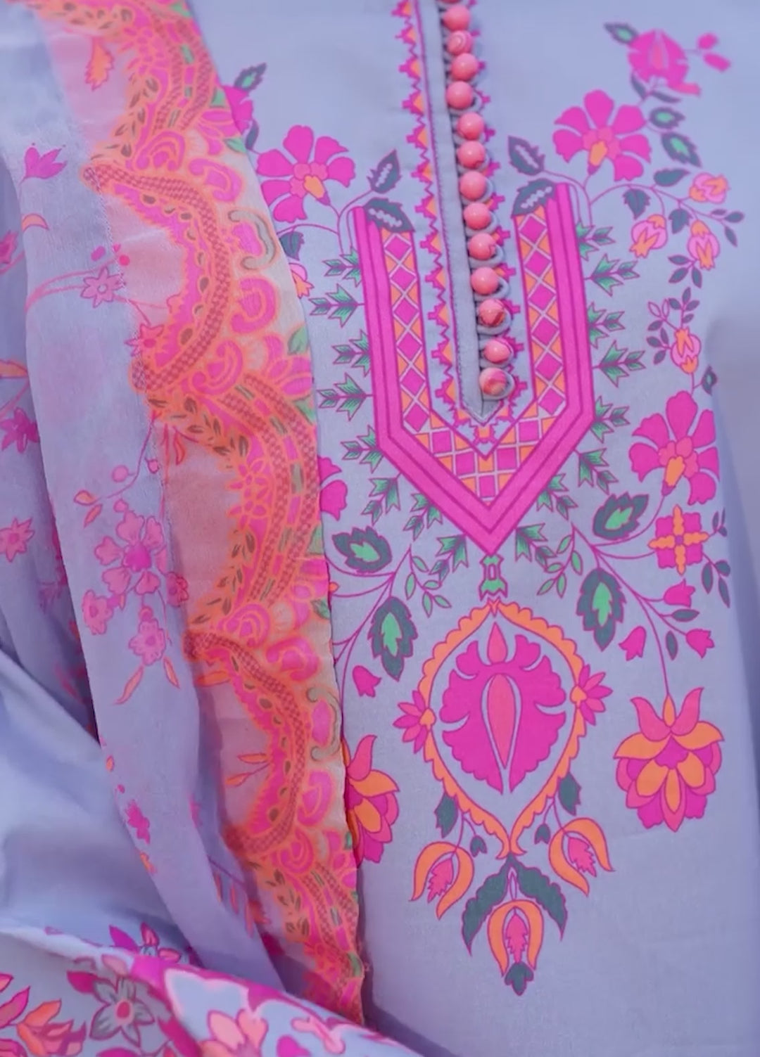 C Prints by Charizma Unstitched Printed Lawn 3 Piece Suit CHR26UCP CP6-06 - Summer Collection