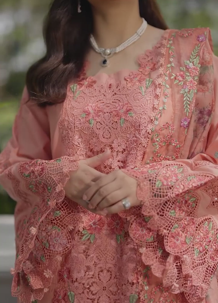 Elaf Premium Unstitched Embroidered Lawn 3 Piece Suit EL26ULF Endless Love ELQ-5A - Festive Collection