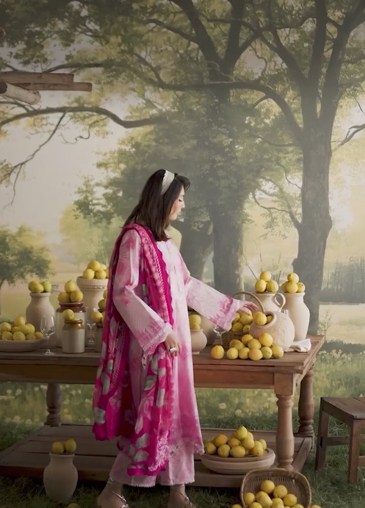 Bloom by Nureh Unstitched Embroidered Doria Lawn 3 Piece Suit NU26ULB BL-13 - Summer Collection