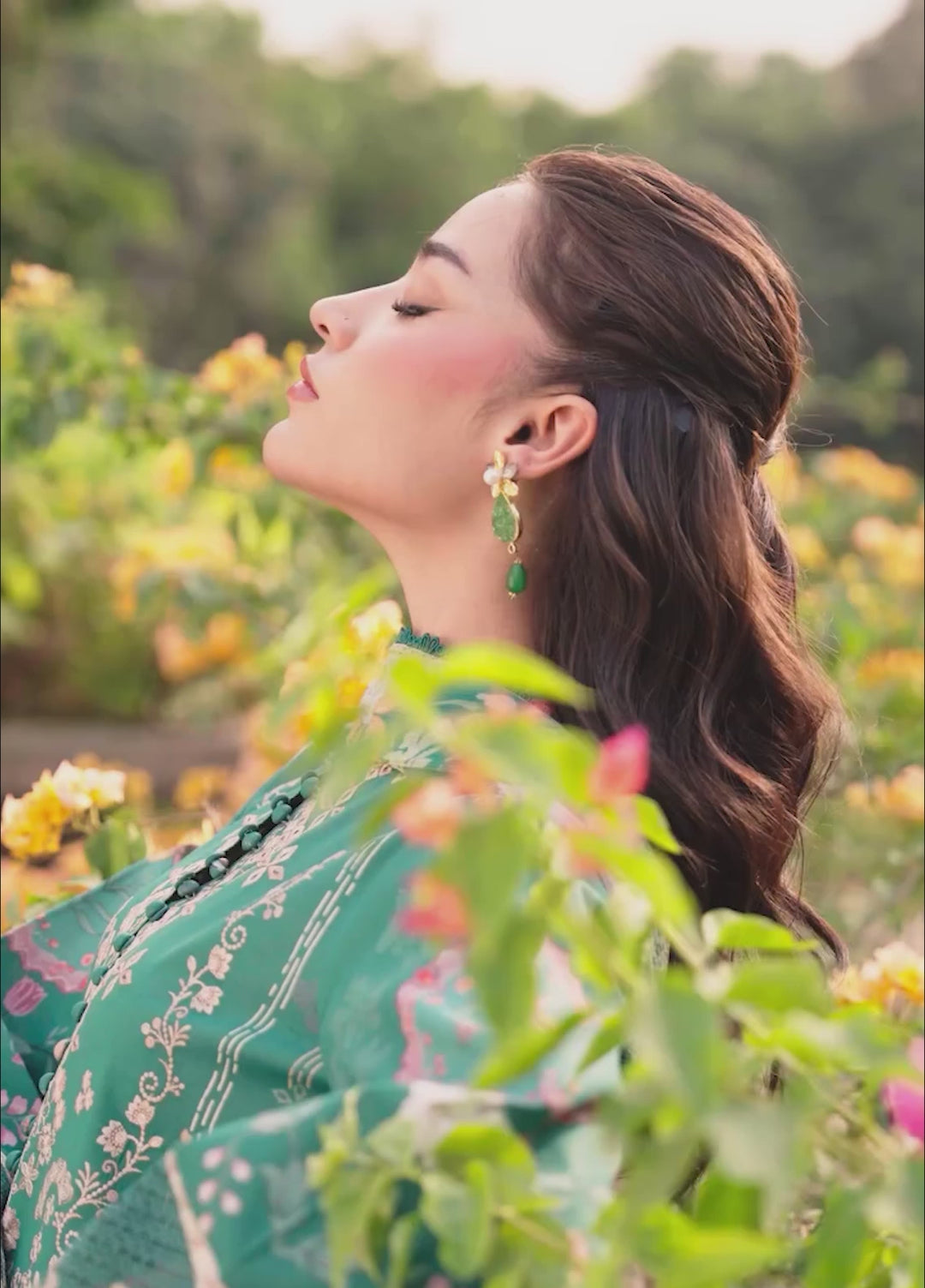 Odyssey by Florent Unstitched Embroidered Lawn 3 Piece Suit FL26UOL FZ-3A - Eid Collection