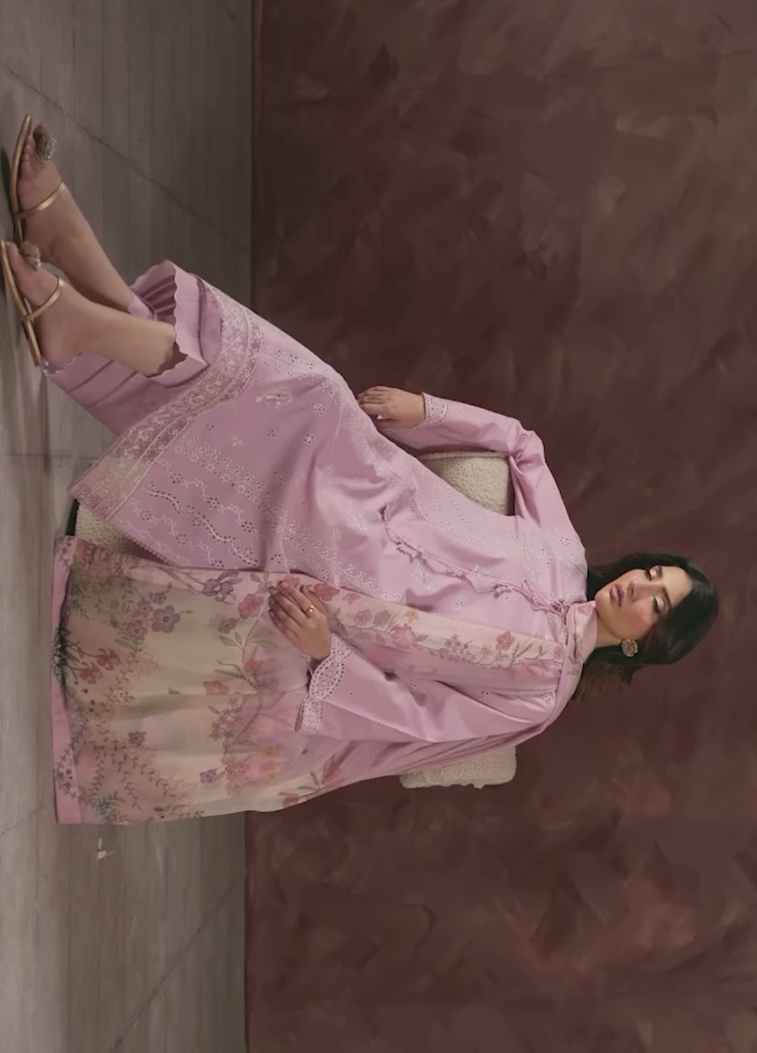 Seran Unstitched Embroidered Lawn 3 Piece Suit SN26ULLE Evara D-04 - Eid Collection