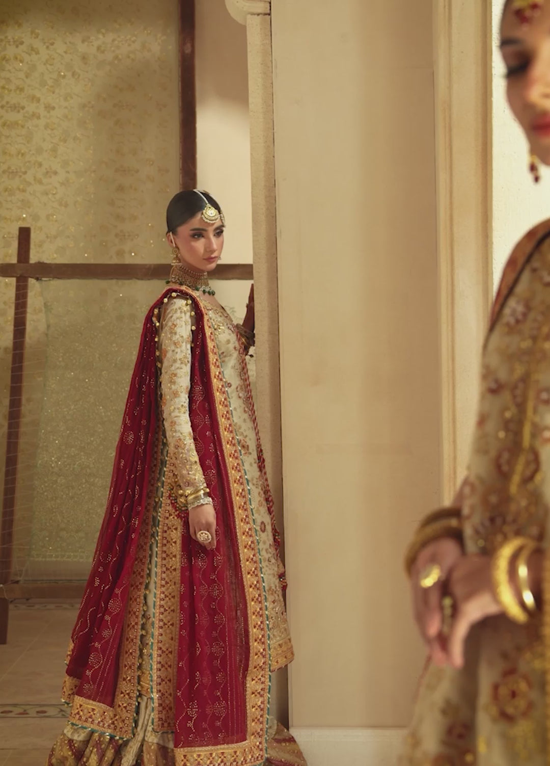 AIK Atelier Unstitched Embroidered Zari Net 3 Piece Suit AIK26UAW D-03 - Wedding Collection