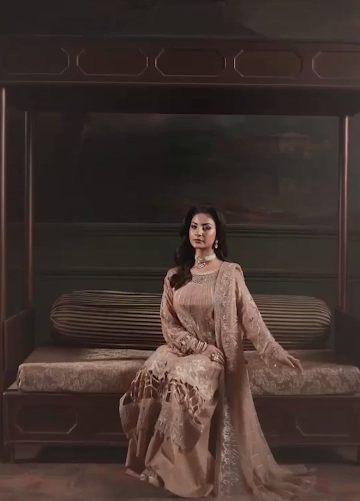 Zebtan Women Unstitched Embroidered Chiffon 3 Piece Suit AR-06 Festive Collection