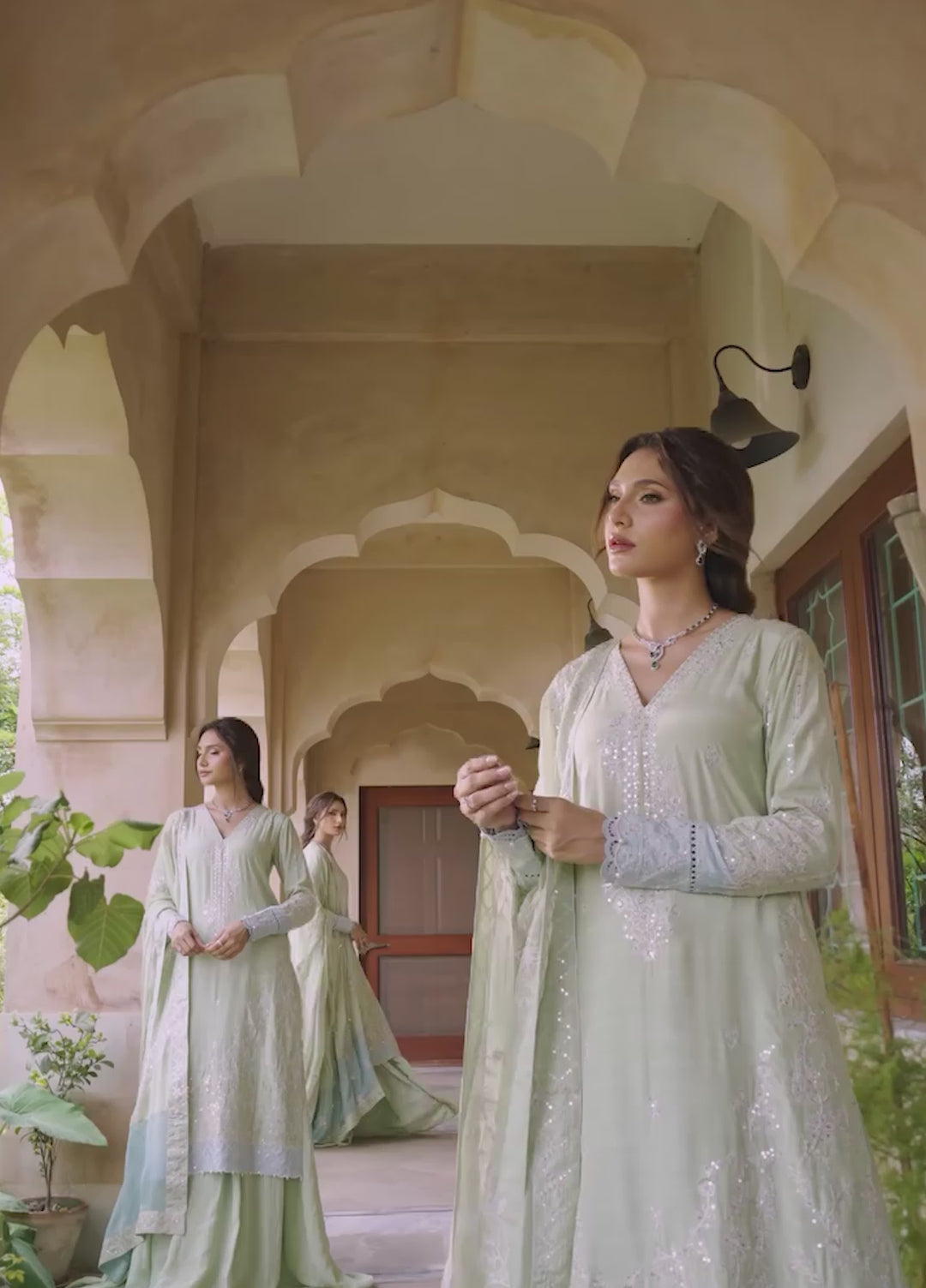 Rusukh by Sahane Unstitched Embroidered Raw Silk 3 Piece Suit MEHRMA Festive Collection