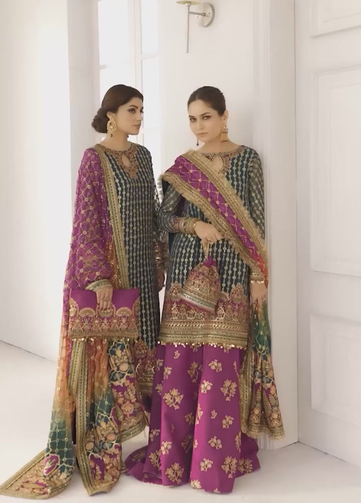 Chantelle by Baroque Unstitched Embroidered Chiffon 3 Piece Suit BQ26UFC BQU-CH11-D06 - Festive Collection