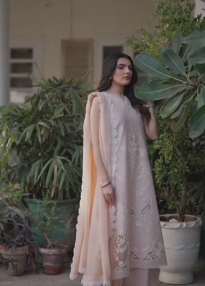 Ember by Mahnur Unstitched Lawn Embroidered 3 Piece Suit MN26UE EM-002 - Summer Collection
