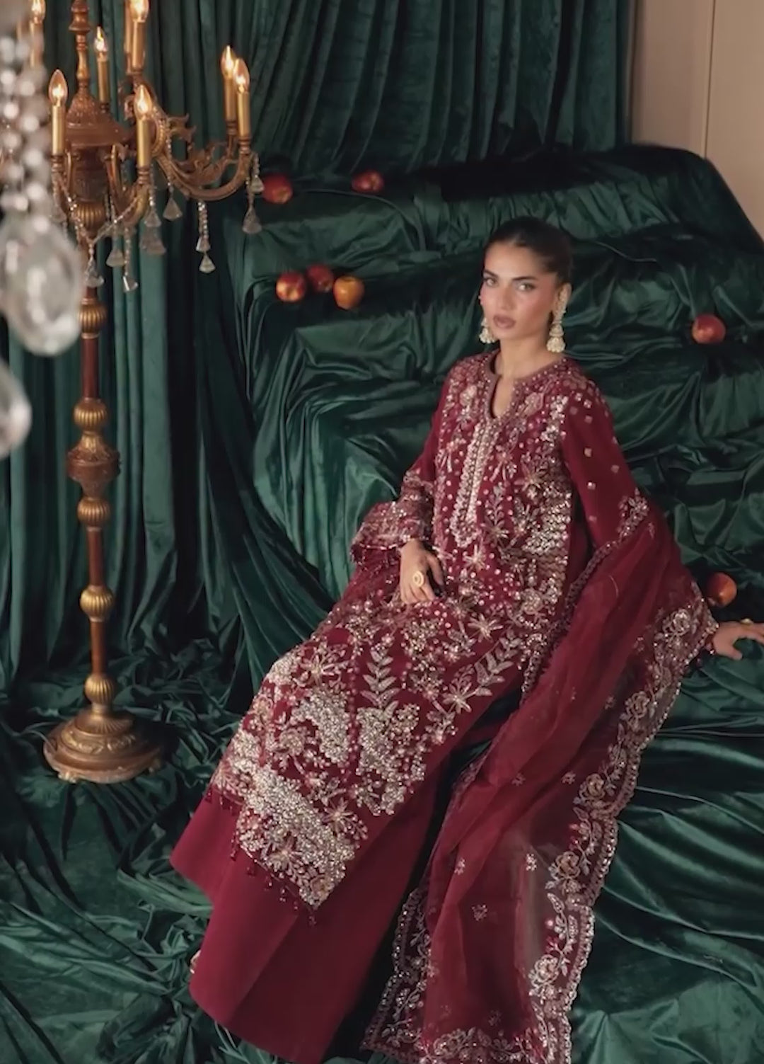 Celeste by Emaan Adeel Unstitched Embroidered Organza 3 Piece Suit EA26UCF Solstice - Festive Collection