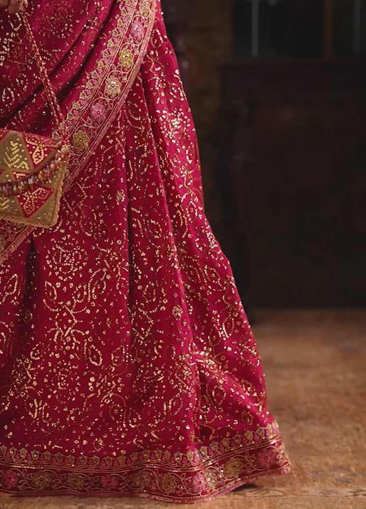 The Sari Edit by Aik Atelier Unstitched Silk Luxury Embroidered Saree AIK25SE Look-01 - Formals Collection
