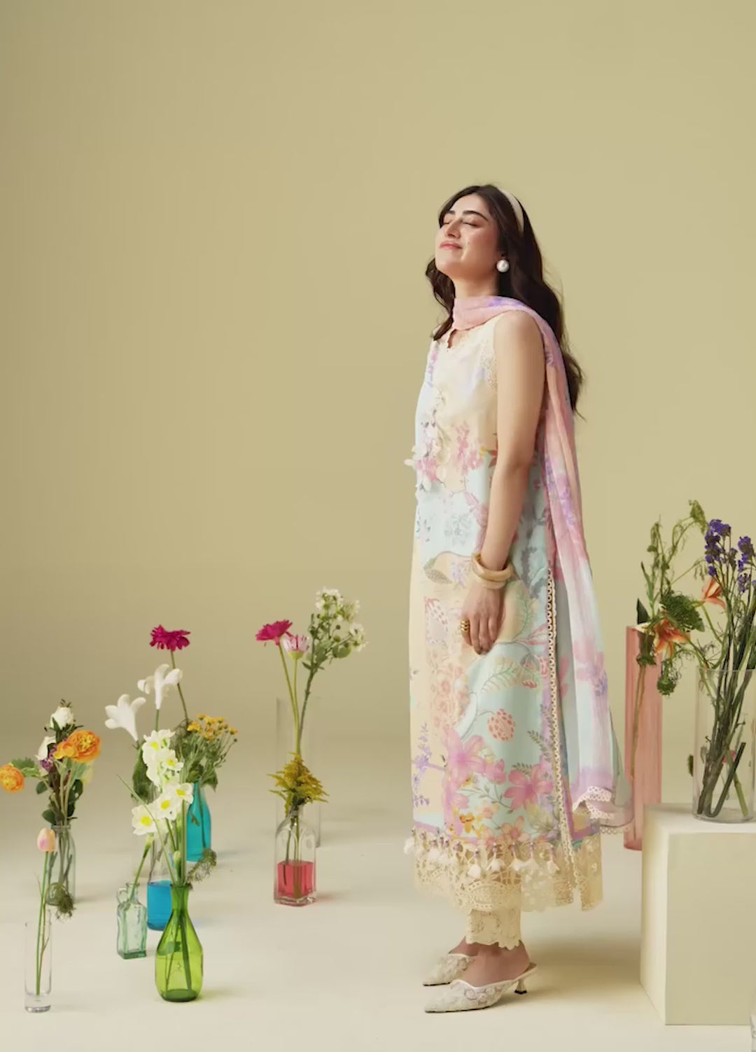 Soleil Hemline by Mushq Unstitched Printed Lawn 3 Piece Suit MU26USL Bellarosa HUNSS260301 - Festive Collection