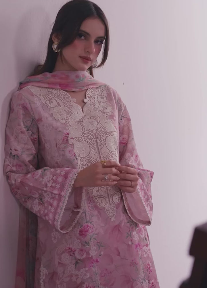 Summer Diary by Neeshay Unstitched Printed Lawn 3 Piece Suit NSH26SD Rose Garden - Casual Collection