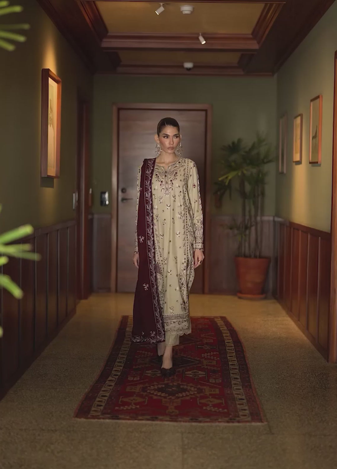 Nureh Exclusive Unstitched Embroidered Marina 3 Piece Suit NU26UEM NE-278 - Festive Collection