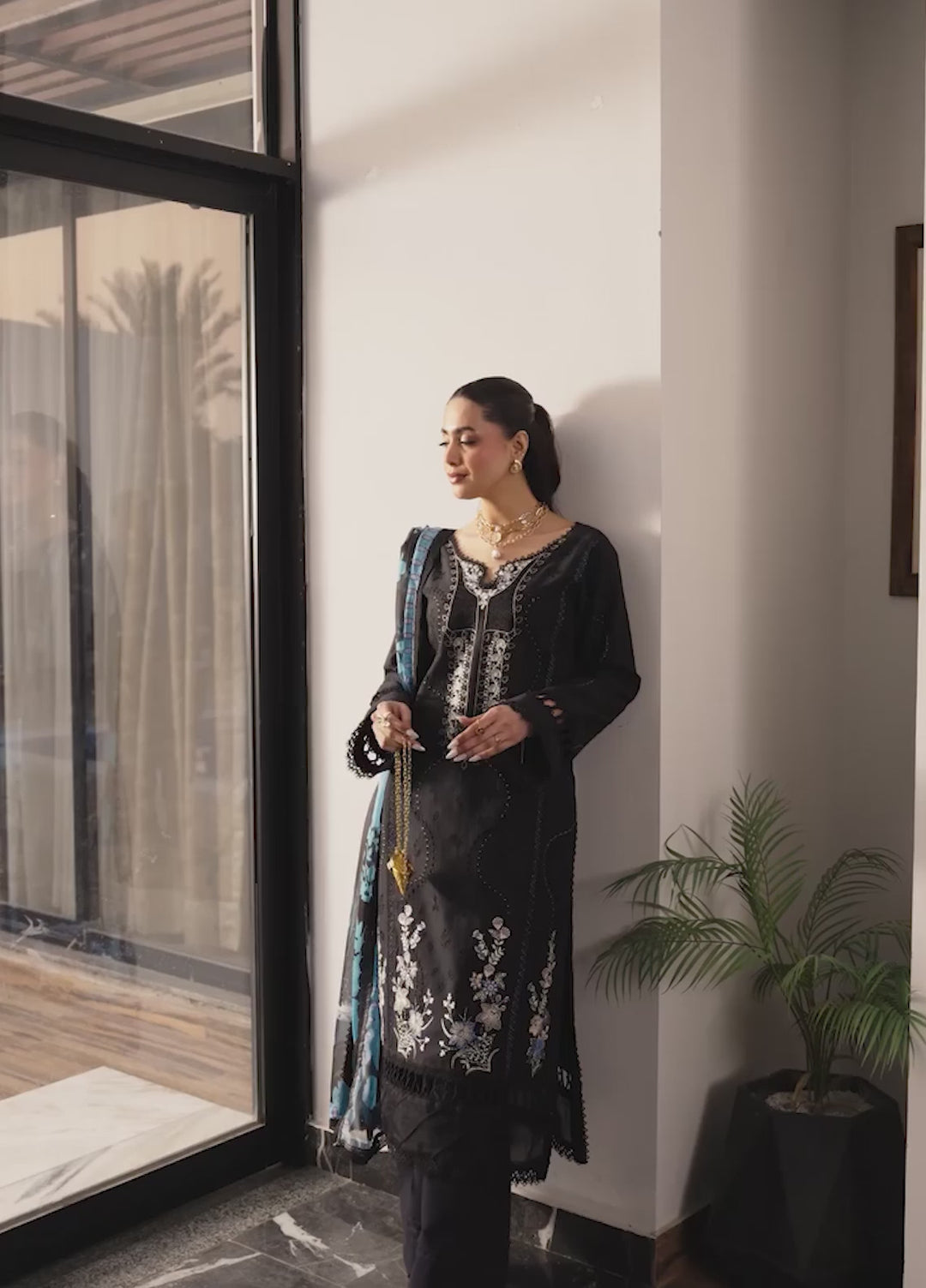 Aylin Unstitched Embroidered Luxury Lawn 3 Piece Suit AYL26UL D6 Moonlit Petal - Summer Collection