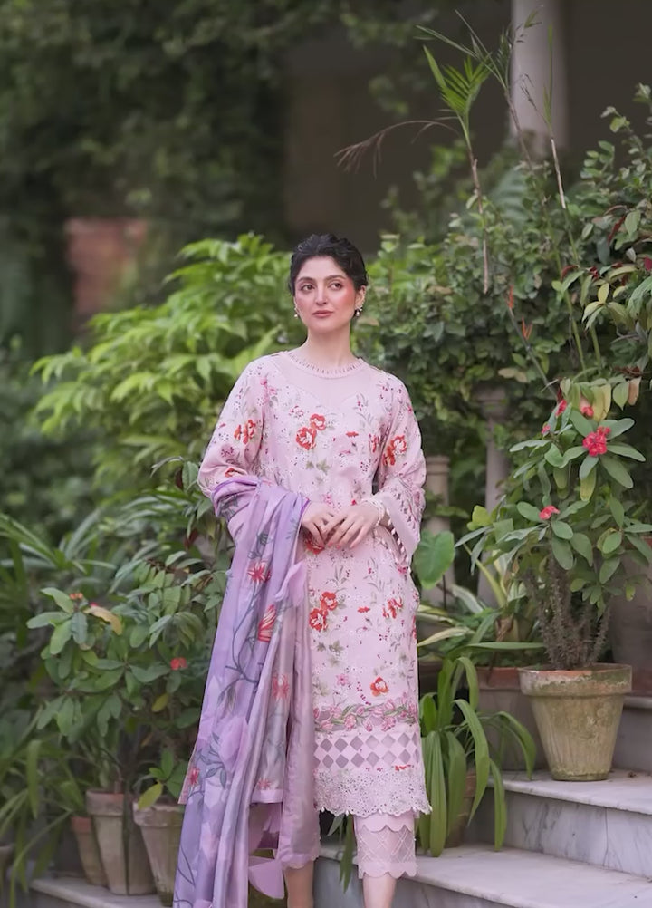 Gulkari by Asifa and Nabeel Chikankari Lawn Suit Unstitched 3 Piece AN25G GKL-09 Blossom Zephyr - Summer Collection