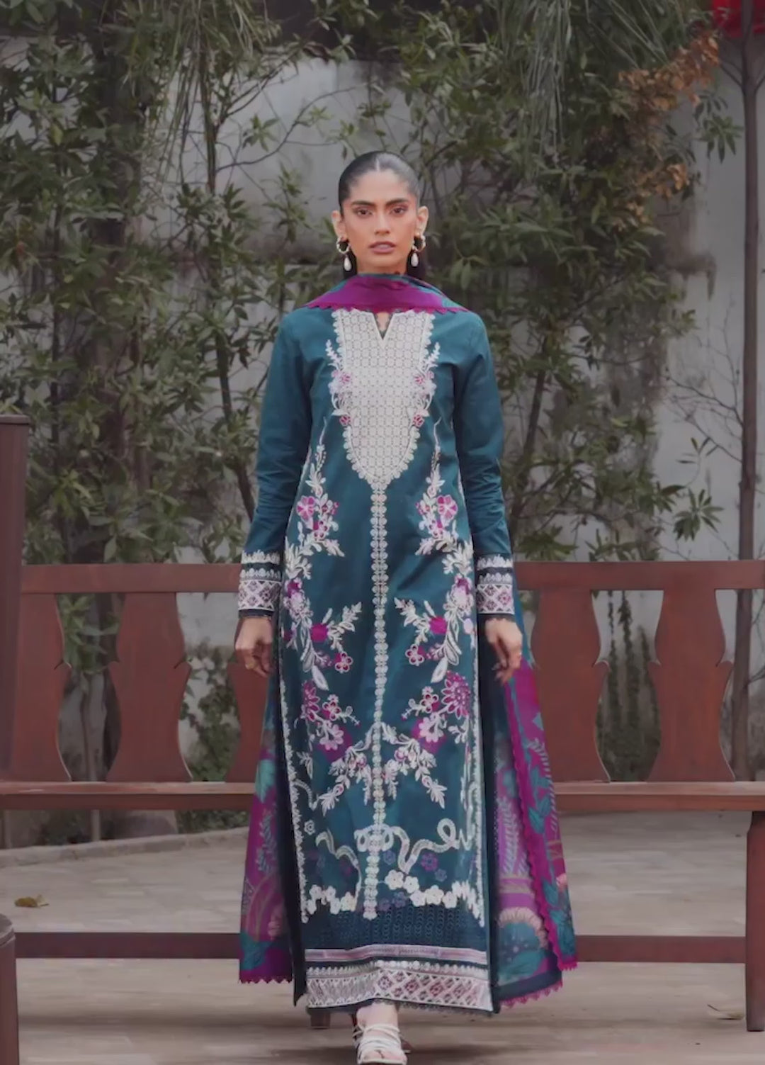 Serein by Ayzel Unstitched Embroidered Lawn 3 Piece Suit AAF26USL Zenvia - Eid Collection