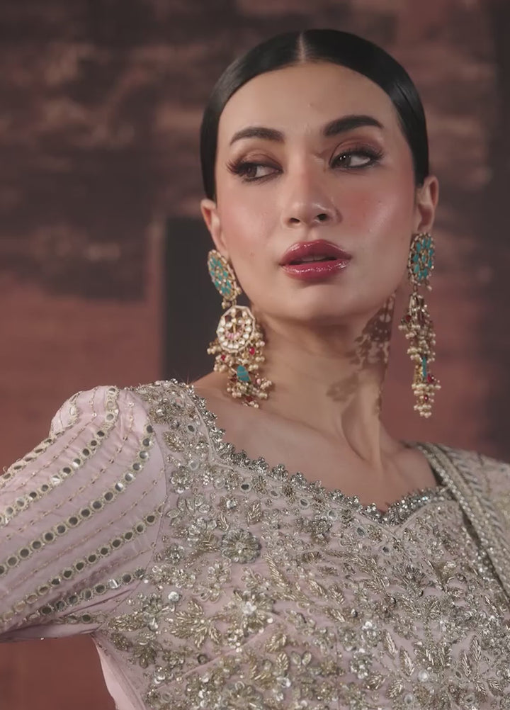 Shehnai by Afrozeh Unstitched Hand work Raw Silk 2 Piece Suit AF26USW Gul-E-Roshan AFR-0153 - Wedding Collection