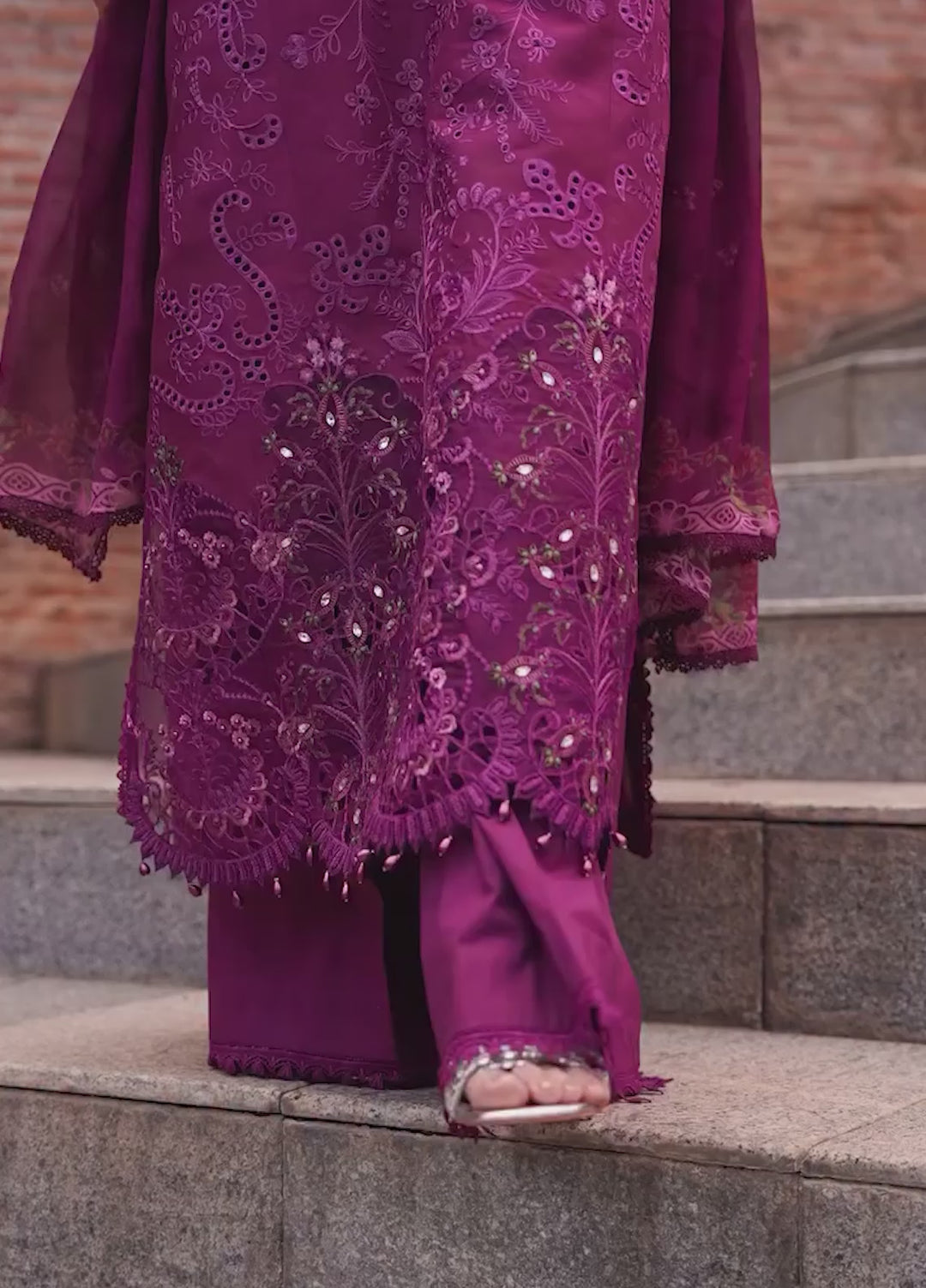 Noor by Saadia Asad Unstitched Embroidered Laserkari Lawn 3 Piece Suit SA26ULNL D8 - Lawn Collection