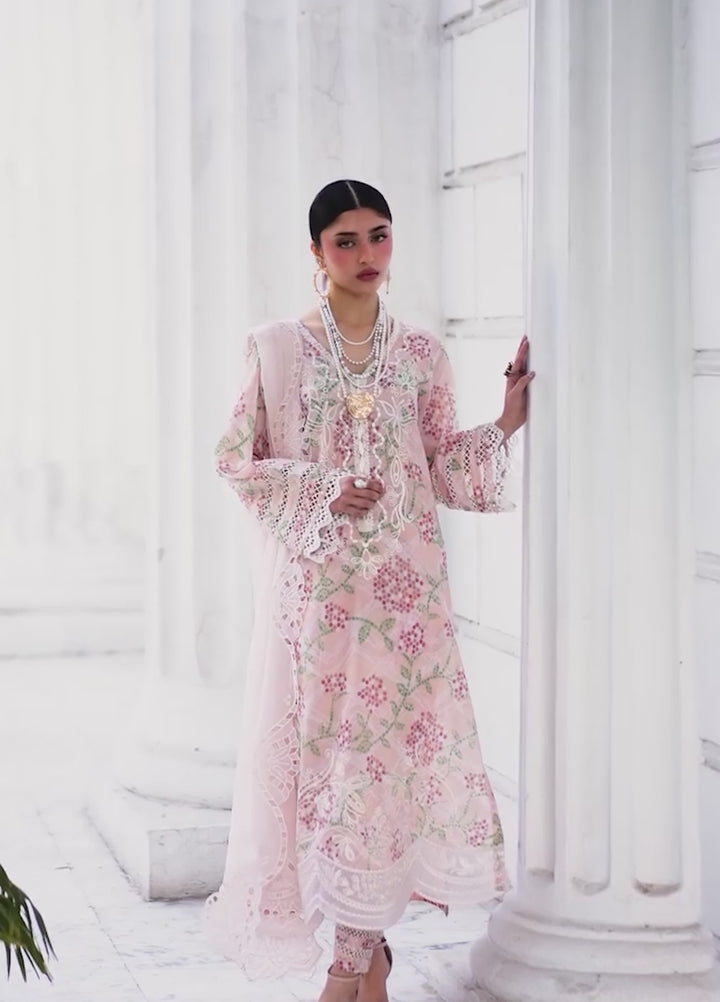 Maya by Nureh Unstitched Embroidered Luxury Lawn 3 Piece Suit NU26ULM NS-169 - Summer Collection