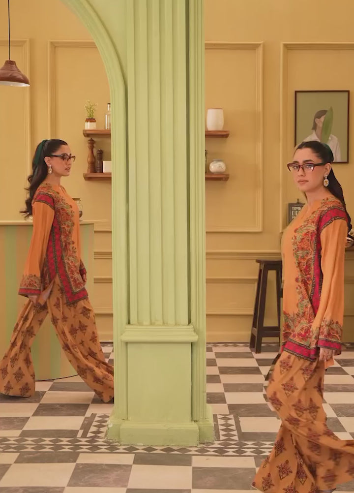 Retro by Maria Osama Khan RTW Printed Grip 3 Piece Suit MOK26PR Eden - Casual Collection