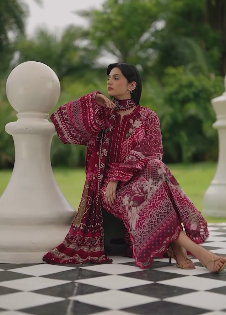 Belladore by Elaf Premium Unstitched Printed Lawn 3 Piece Suit EL26ULB Montrose EPA-5B - Summer Collection