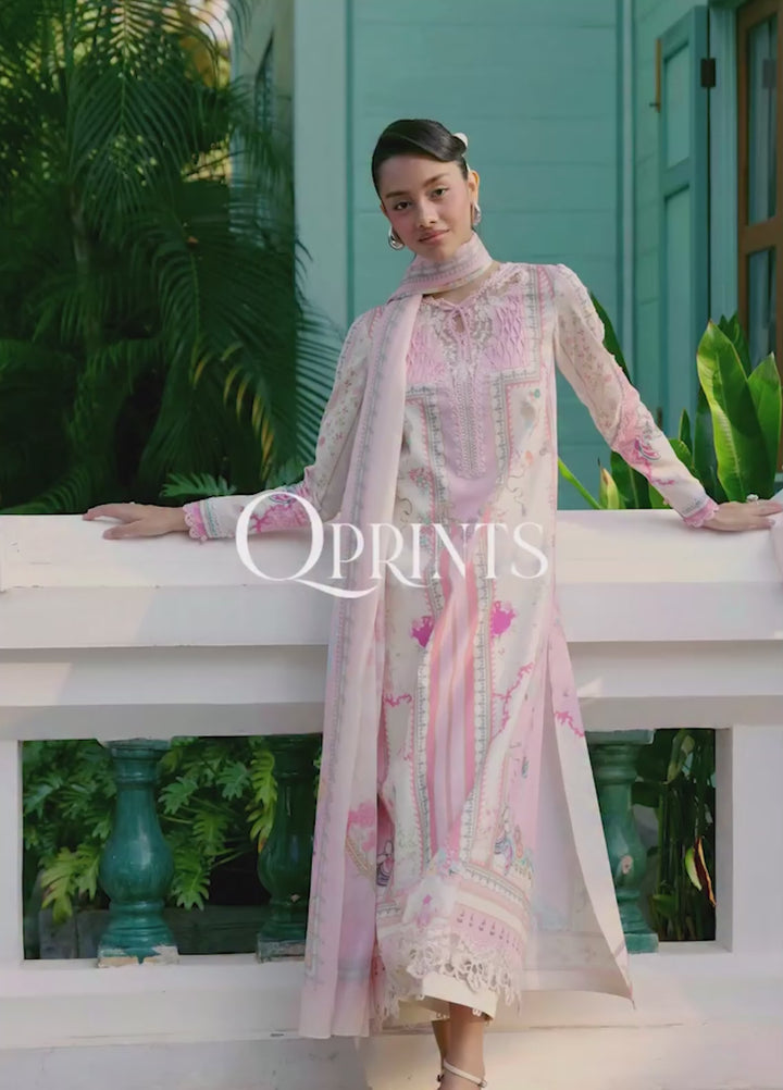 Q Prints by Qalamkar Unstitched Lawn Printed 3 Piece Suit QLK26QP Elara - Summer Collection