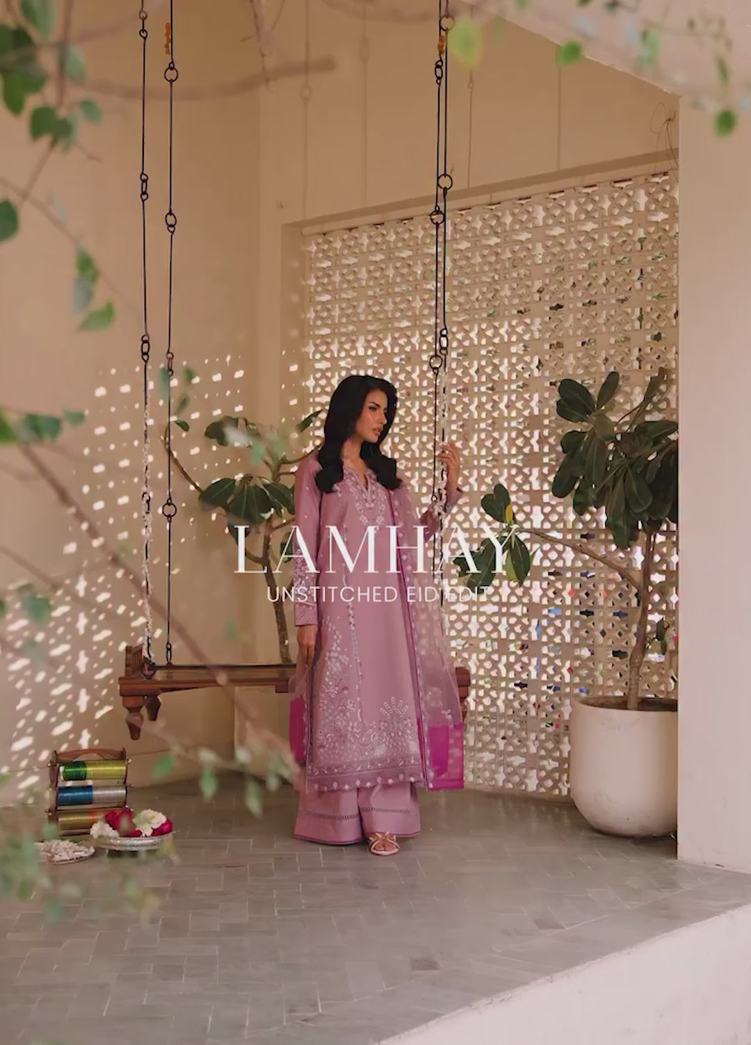 Lamhay by Seran Unstitched Embroidered Lawn 3 Piece Suit SN26ULL D10 Zaima - Eid Collection