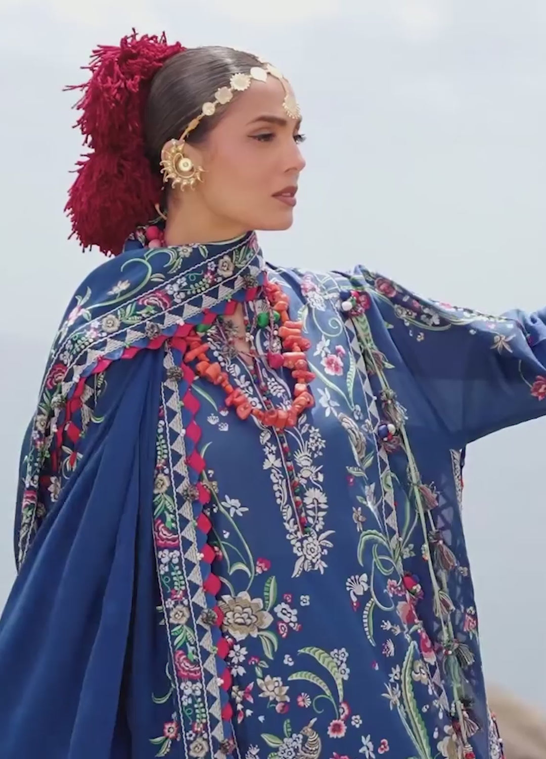 Kashmee Legacy by Elan Unstitched Embroidered Lawn 3 Piece Suit EL26ULKL Zabar EL26-01B - Festive Collection