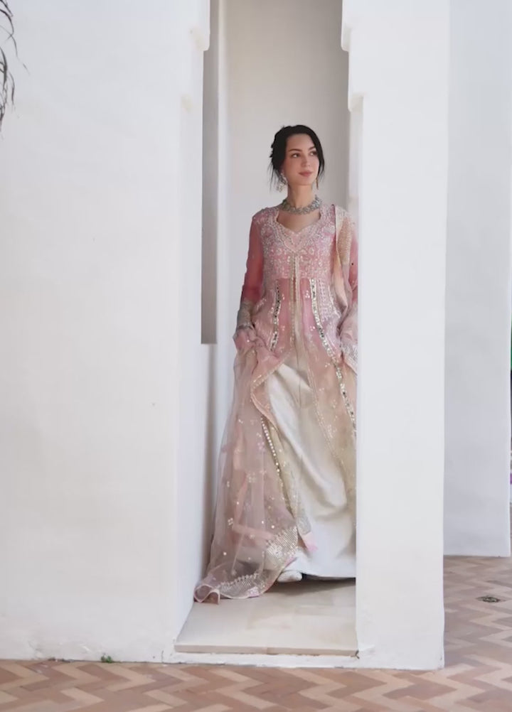 Bachelorette by Mushq Unstitched Hand work Chiffon 3 Piece Suit MU26UBF Last Fling MUNCH260110 - Festive Collection