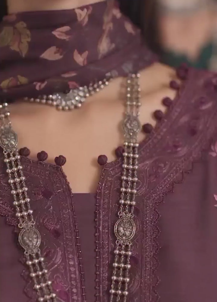 Noor by Saadia Asad Unstitched Embroidered Linen 3 Piece Suit SA26UNL D5 B - Winter Collection