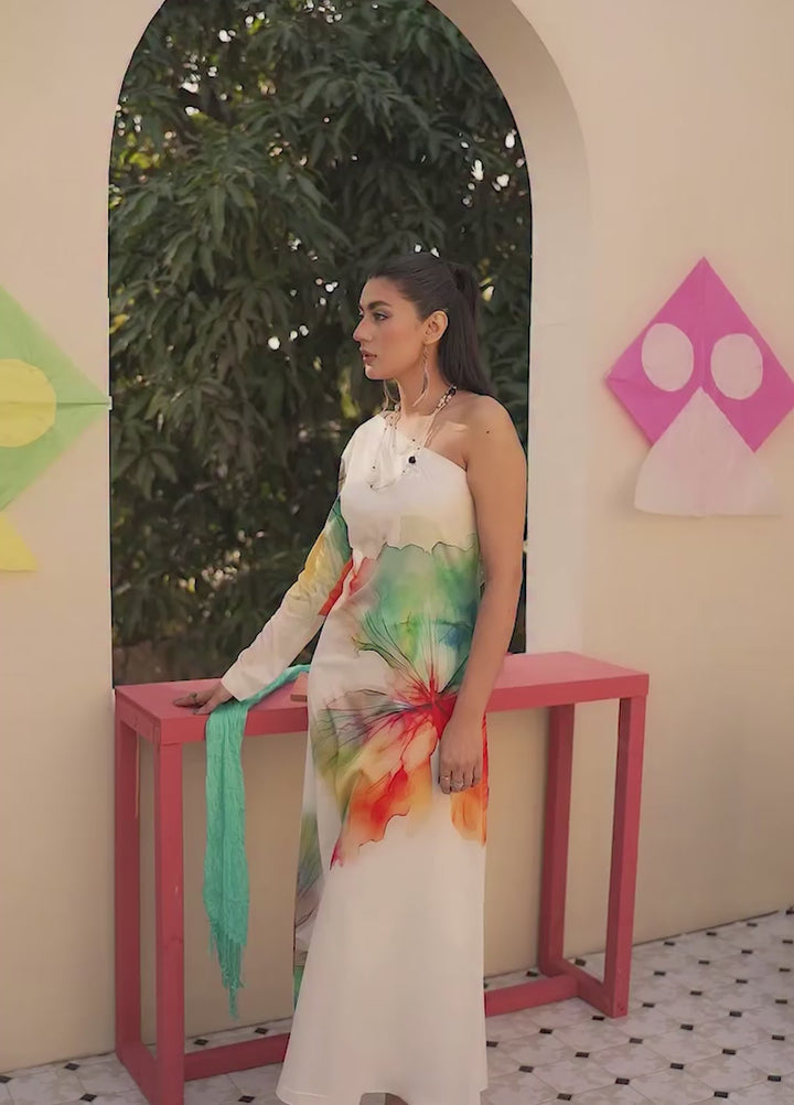 Printnation by Anayra Amal Unstitched Printed Ploy Raw Silk 1 Piece Mono Pop - Casual Collection